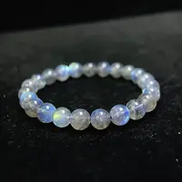 高阶黑体灰月光圆珠单圈手串8mm FX-6153