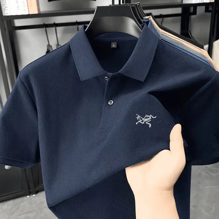 ARCTERYX新款鸟家短袖t恤男刺绣纯棉polo衫商务休闲翻领半袖上衣