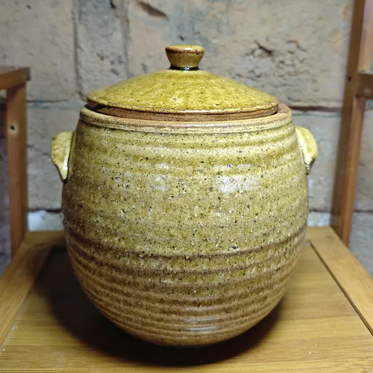 008全品非遗草木灰釉古法柴烧自然落灰侘寂手工陶罐高18口径12