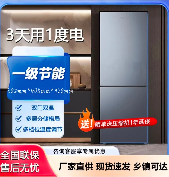 热款特价双开门家用公寓小型家用宿舍国家补贴小冰箱小冰箱