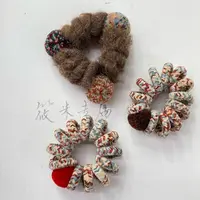 （红/咖）毛绒发绳（1组）102088