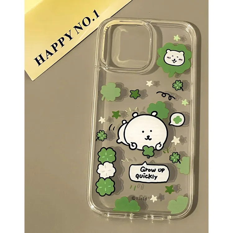 新款幸运草自嘲熊适用iPhone苹果16/13手机壳15华为vivo小米oppo
