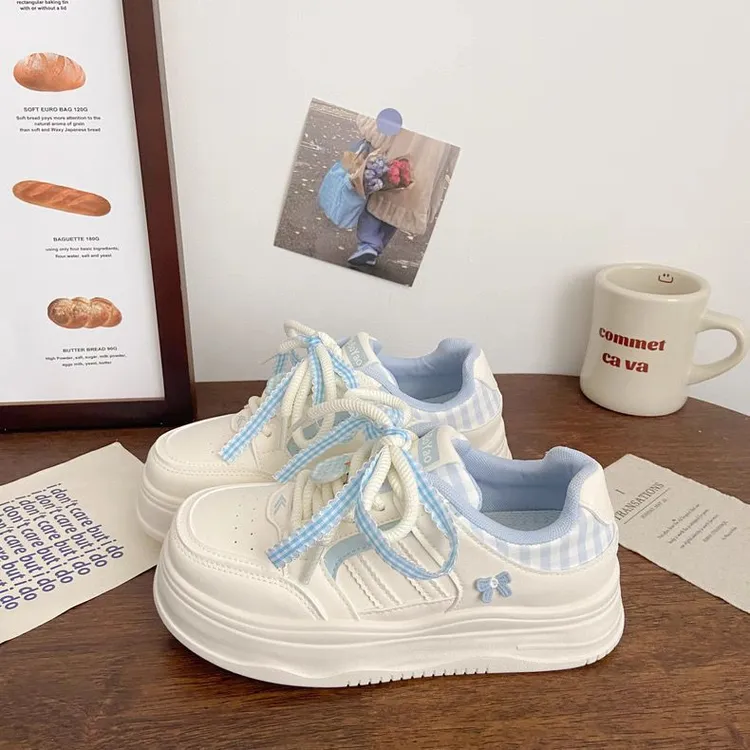 厚底小白鞋女2025新款夏季透气百搭配裙子芭蕾风板鞋不累脚休闲鞋