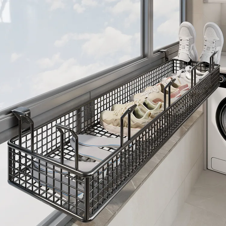 悬挂式设计阳台晾晒鞋架晒袜子神器晾衣架家用室外多功能晾晒架