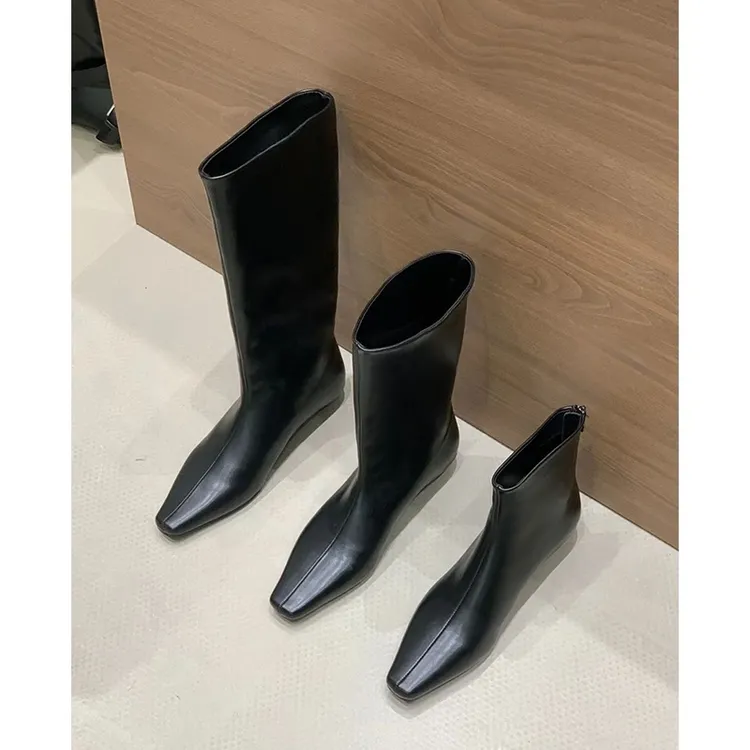 长筒靴2025新款骑士靴高筒靴时尚低跟中筒靴网红显瘦长靴时尚女靴