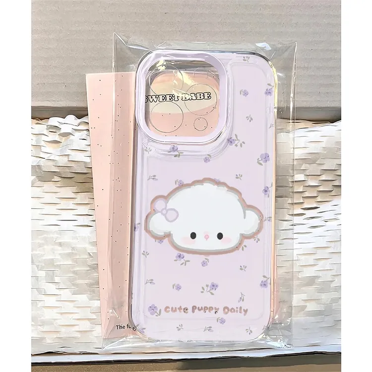 BANCA可爱碎花小狗适用iphone16/15手机壳苹果14华为vivo小米oppo