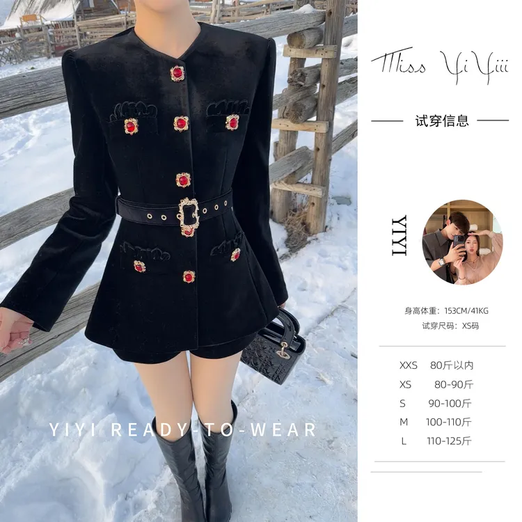 【巴洛克千金外套】<YiYiii>小个子时尚鹅绒外套百搭羽绒服轻装滑