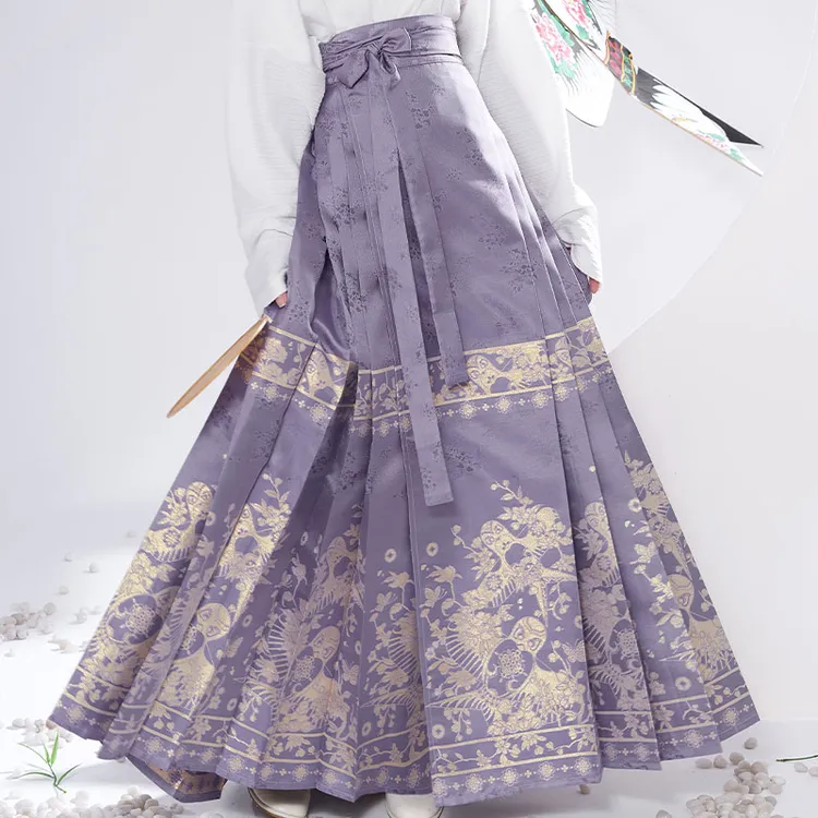 云野【二月天】明制汉服女新中式小个子织金马面裙春夏季新中式日常