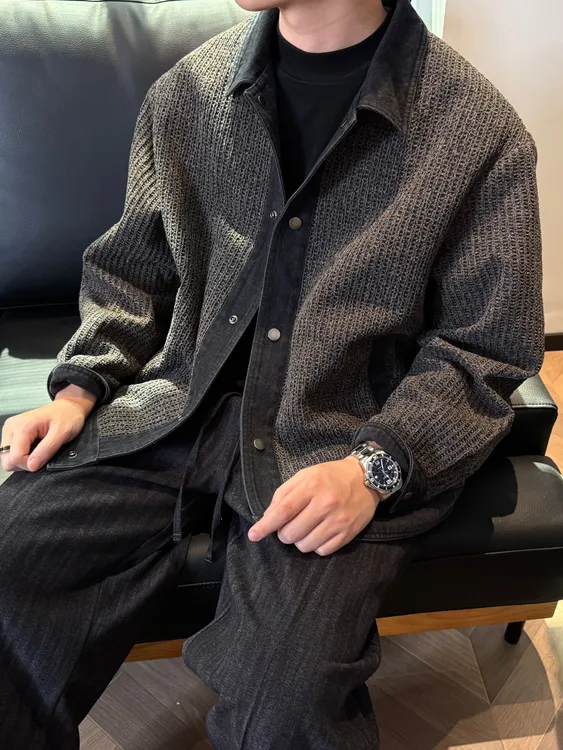 GO SHINE 秋季新款长袖男翻领保暖夹克潮流帅气男外套
