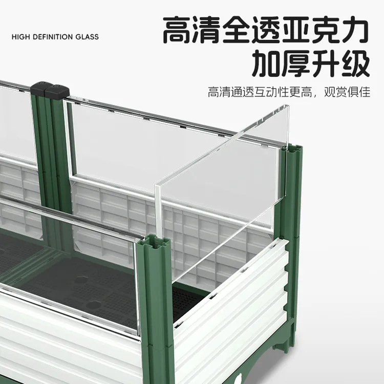 养龟大型造景家用黄缘专用玻璃饲养箱带晒台种植箱别墅生态乌龟箱