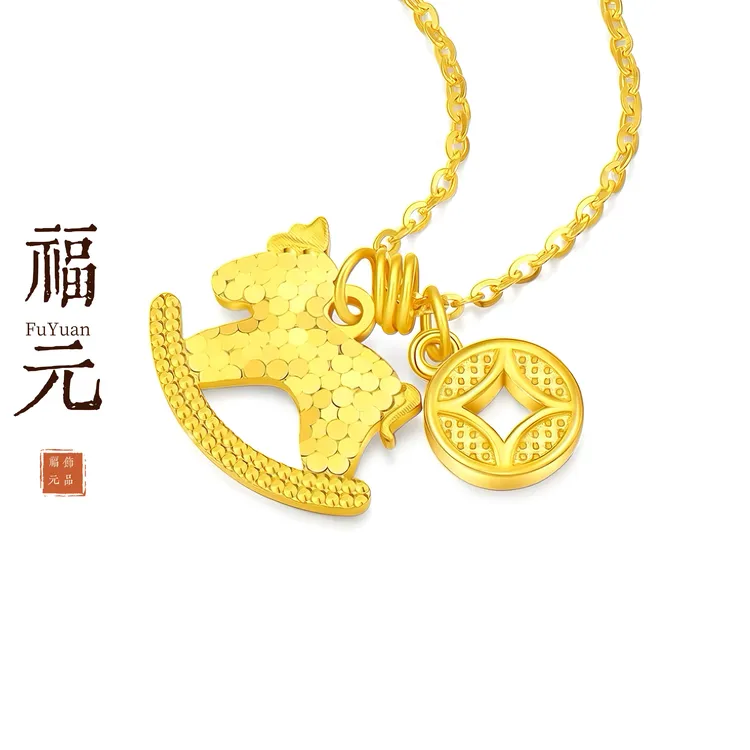 铜合金项链 FUYUAN/福元饰品 马上有米项链