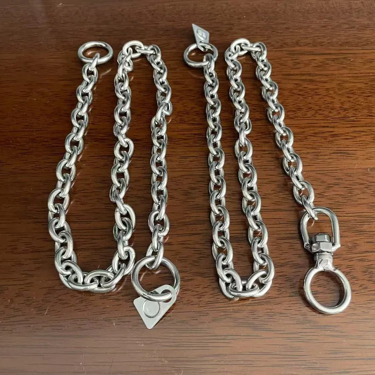 新款超强小O链小型犬中型犬P链训犬脖链不锈钢P链训狗狗项圈脖套