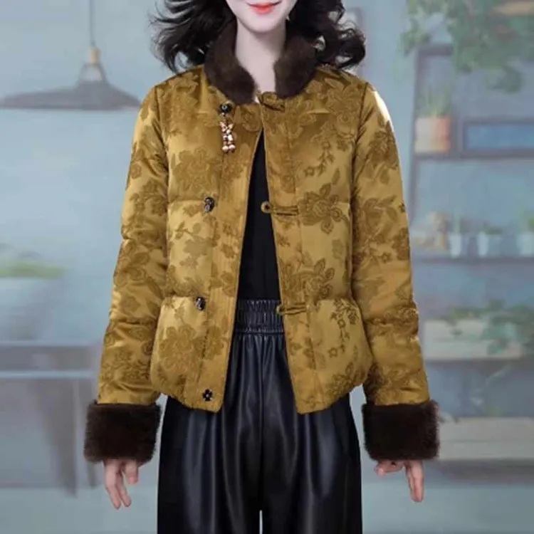 香朵儿【金辉灿灿】 2026新中式冬季新款外套国风大气时尚保暖棉服