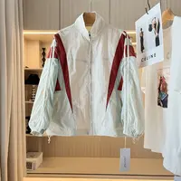 特！门店37&9！欧版宽松显瘦撞色立领女款休闲外套L41489