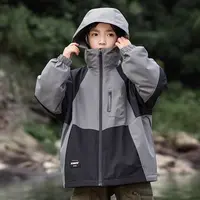 男童防风冲锋衣新款外套韩版拼色2025儿童男孩中大童秋款休闲童装