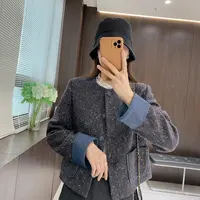 IMFLY金小金自制女装 短外套DYW9851秋季法式撞色气质小香风外套
