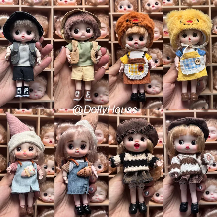 桃桃丸子OB11滑板工装少年多关节潮玩仿真可换装饭盒娃娃礼物