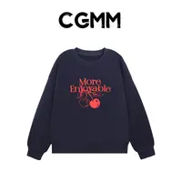 CGMM/橱柜密码秋冬新款樱桃印花时尚卫衣宽松加绒上衣DSOMB5286