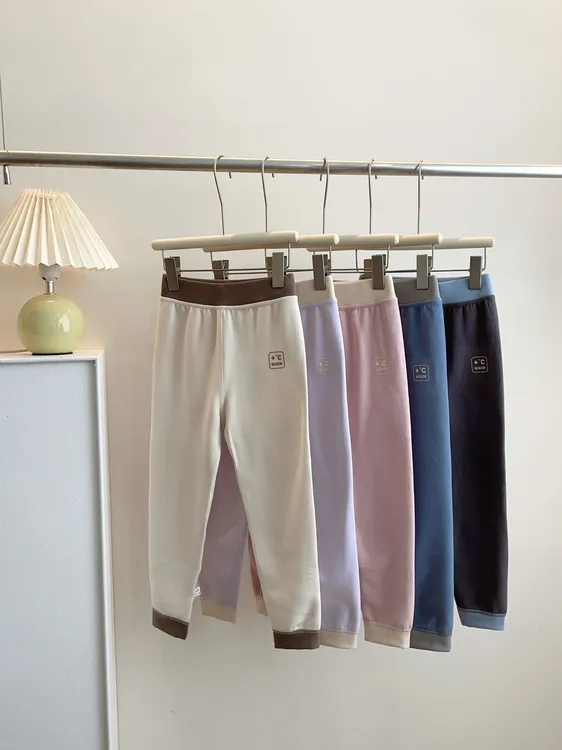 撞色儿童保暖裤校服神器冬季保暖加绒秋裤