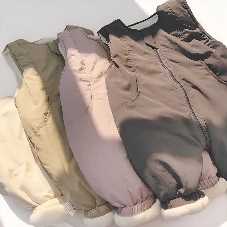 儿童背带裤2025新款男女童连体衣秋冬季男女宝宝加绒加厚连体衣潮