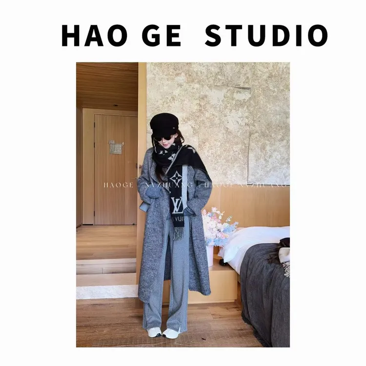 浩哥严选●凛冬恋歌Q4DY3237A大衣预显瘦时尚感韩版百搭秋冬中长款