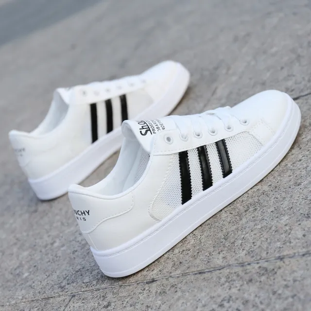 男鞋2025新款春季透气小白鞋男士网鞋运动鞋百搭软底防臭休闲板鞋