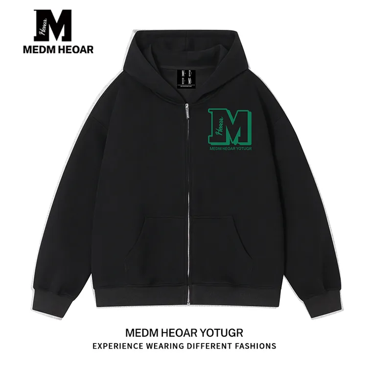 【三标齐全】MEDM HEOAR国潮连帽卫衣春秋宽松拉链外套开衫上衣