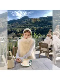 人造皮草 晴山暮雪羊羔毛马甲女2025秋冬新款韩系环保皮草外套