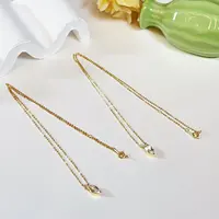 【小宝珠宝】19 T82818-S925银镶托帕石项链-多样性发一件-11*4.5mm