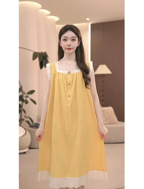 【月光漫步】甜美睡衣女款爆款2025新款气质感家居服睡裙休闲连衣裙