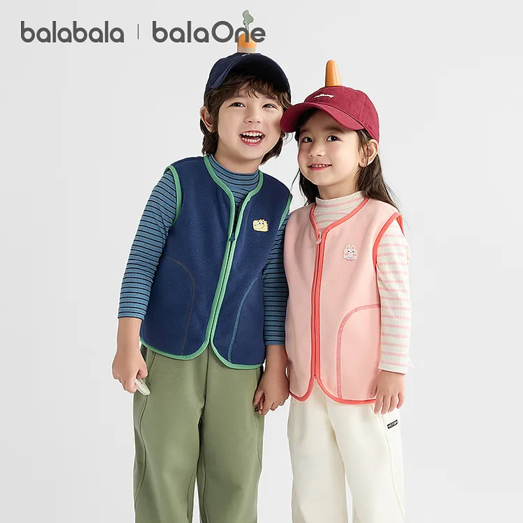 【balaOne】巴拉巴拉儿童马甲25秋冬新款加绒保暖可外穿男女童背心
