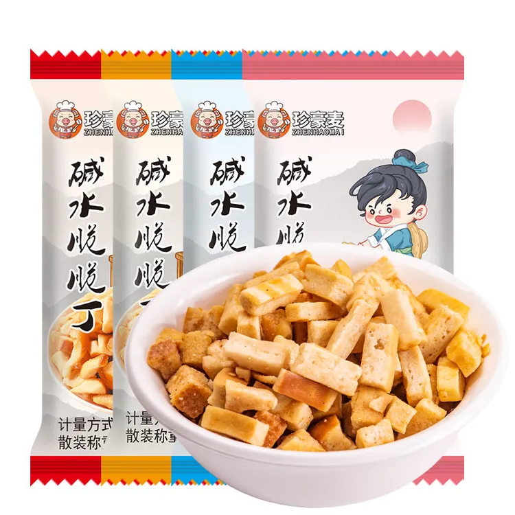 珍豪麦面包丁海盐焦糖茶颜同款零食咸香碱水面包干解馋办公休闲