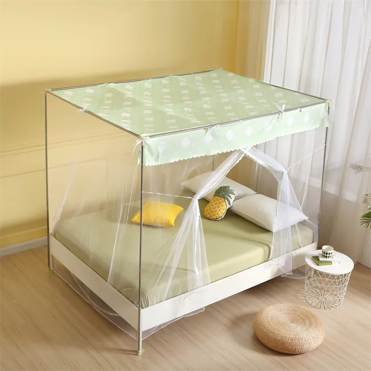 方顶家用老式外绑带蚊帐宿舍学生上下铺单门1.2m1.5米1.8双人床