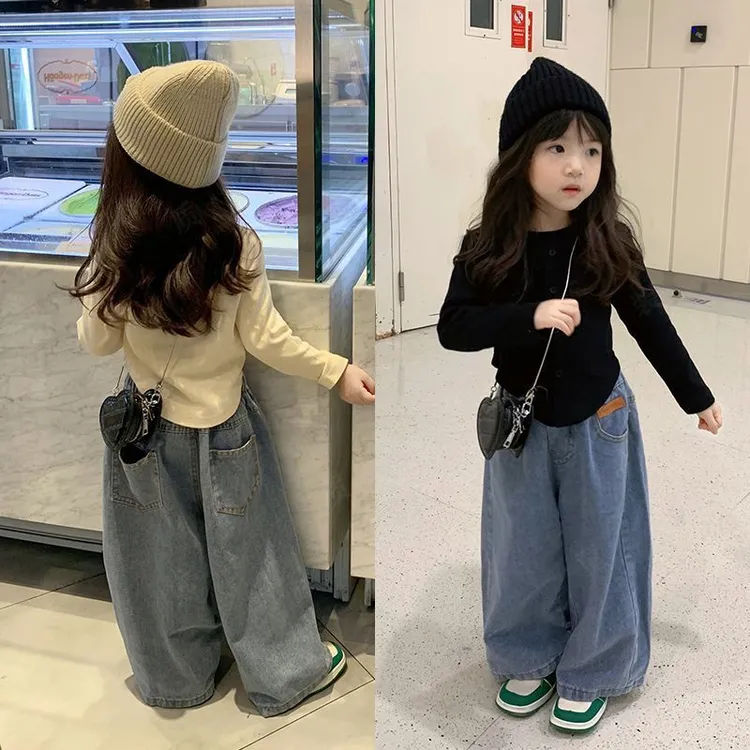 巴拉巴拉男孩女孩中小童春秋女童套装女包韩版内搭衣女孩休闲阔腿