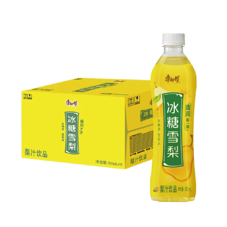 康师傅冰糖雪梨500ml*15瓶整箱即饮梨汁夏日爽口解腻整箱特惠批发