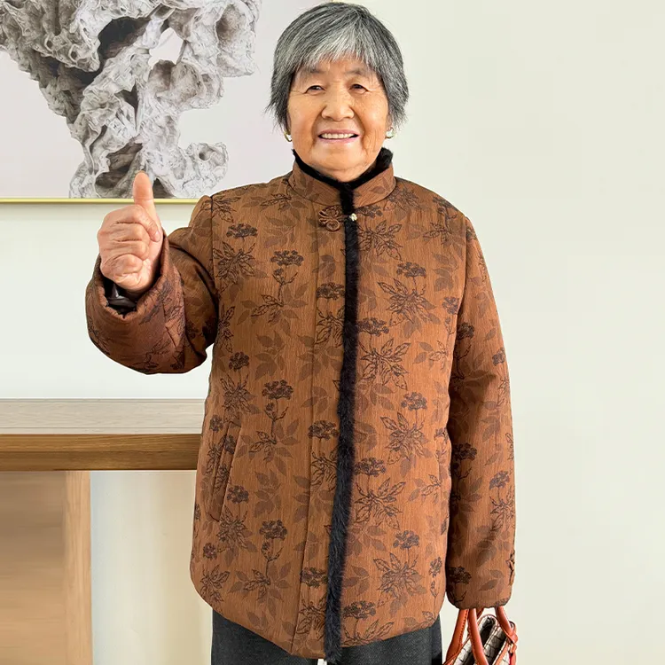 奶奶冬装棉服外套中老年妈妈装立领棉衣新款老太太保暖厚衣服