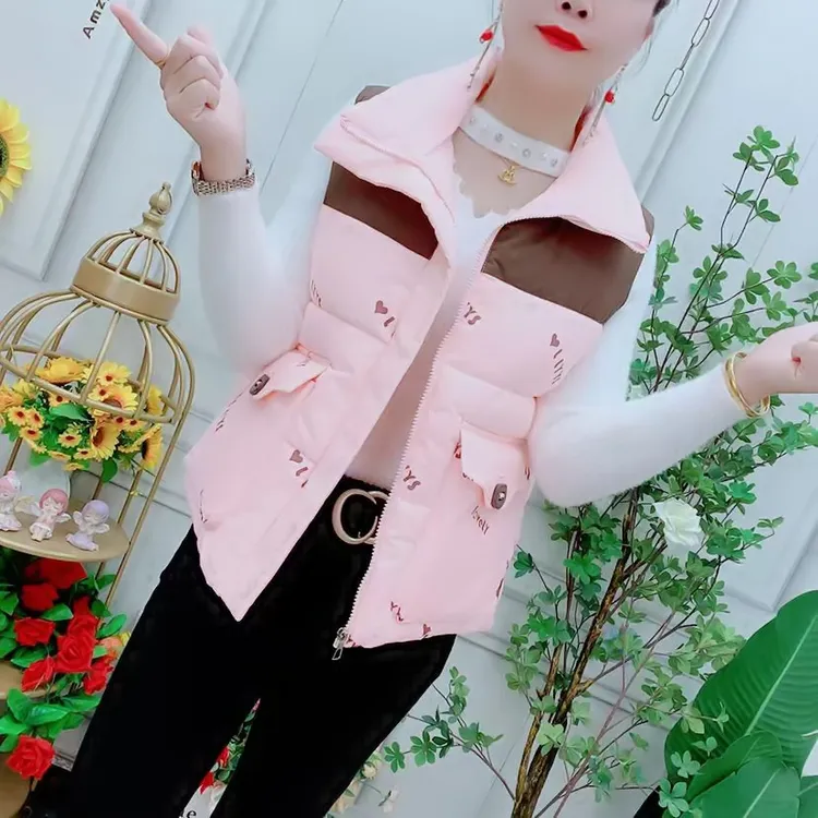 棉服马甲女2025新款秋冬季坎肩背心韩版休闲棉衣服立领马夹外套