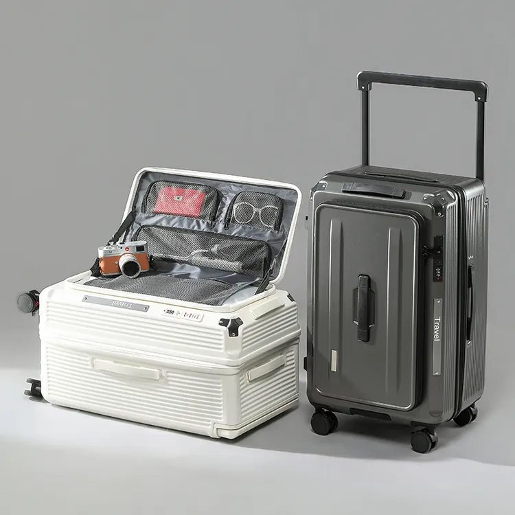 宽拉杆行李箱男女2025新款侧开盖可扩展多功能旅行密码拉杆箱24寸