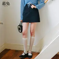 慕兔高腰jk包臀裙牛仔短裙少女2024夏季新款小个子显瘦a字半身裙
