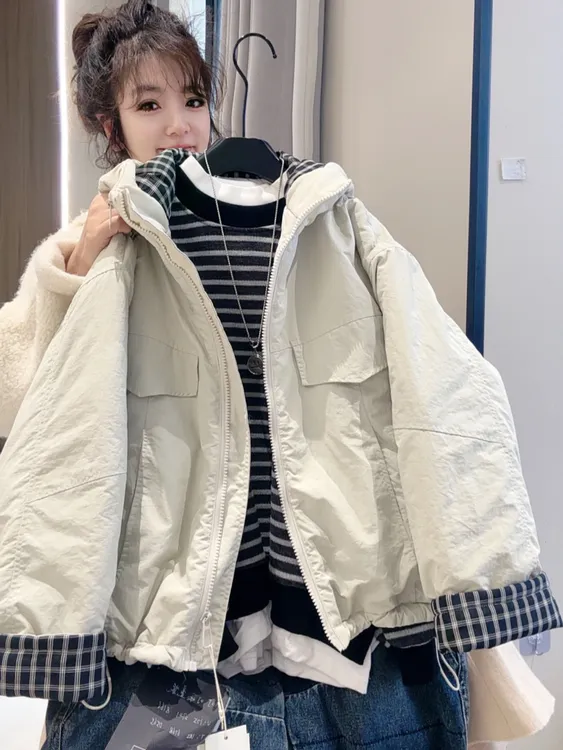 【现货】儿童冬季新款中大童男童棉服连帽加厚外套拉链衫棉服