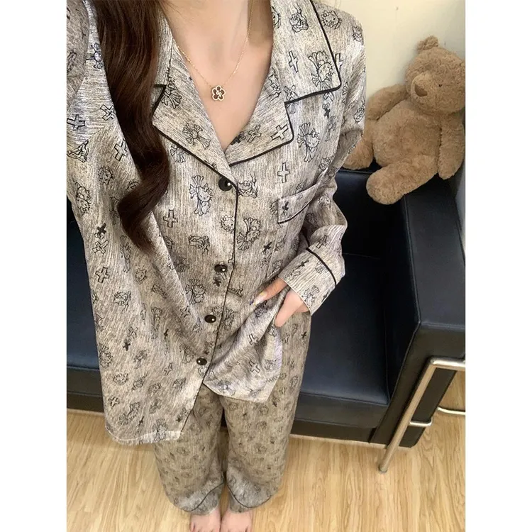 2025新款可爱HelloKitty睡衣女款春秋季冰丝长袖高级感夏天家居服