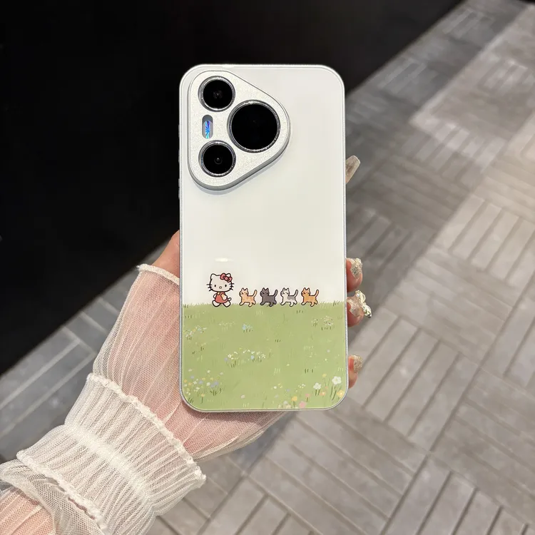苹果/华为/oppo/vivo/小米凯蒂与小伙伴适用pura70肤感玻璃手机壳