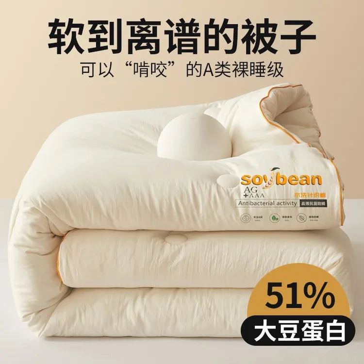 A类大豆纤维冬被棉被春秋被加厚保暖冬季学生宿舍被芯可机洗被子