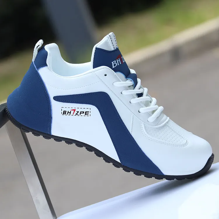 男鞋冬季新款潮鞋皮面工装鞋软底防滑高档休闲鞋皮面防水老爹鞋