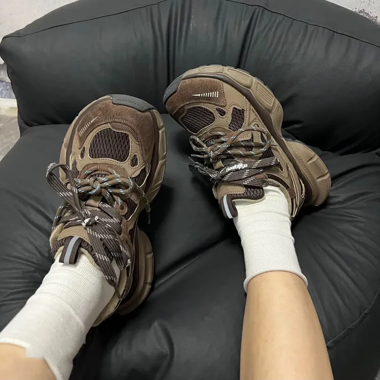 欧货厚底增高老爹鞋女2025秋季新款网面小个子轻便休闲运动登山鞋