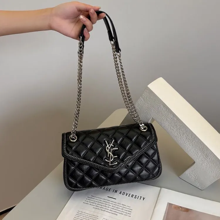 轻奢小众腋下菱格链条包时尚百搭单肩斜挎包女式新款