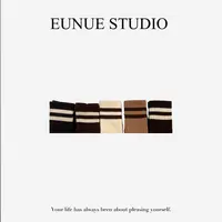 EUNUE-【暖阳双杠】冬季温暖双杠休闲袜