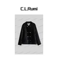 【Rumi严选】“贝多芬之夜” 黑标轻奢水波保暖纹皮毛一体皮草7345wt