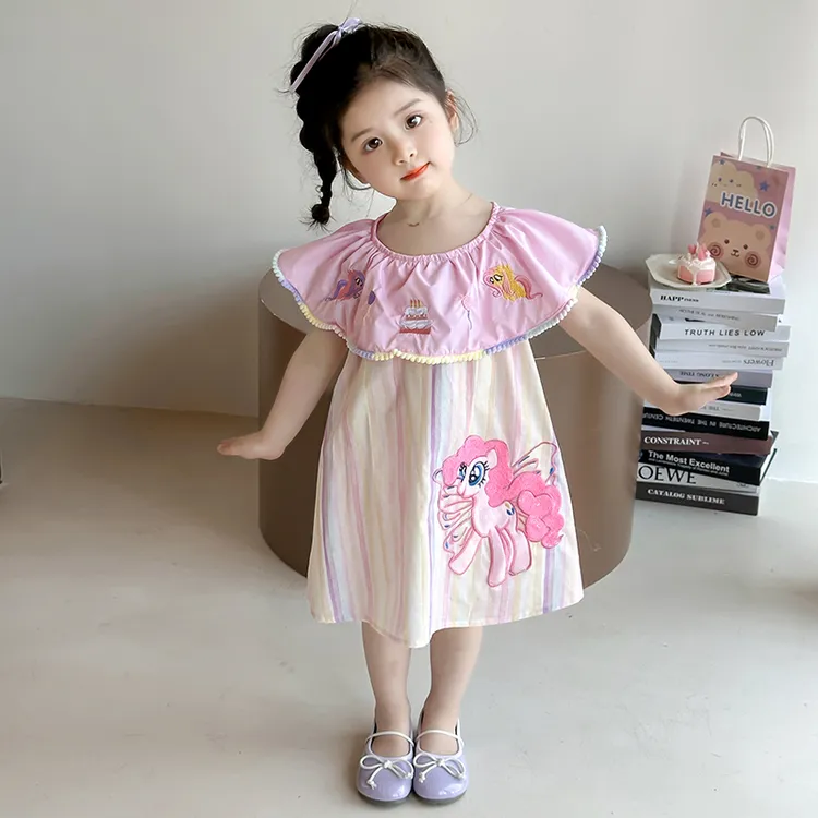 女童夏装连衣裙2025新款儿童夏装韩版洋气女宝宝夏季卡通公主裙潮