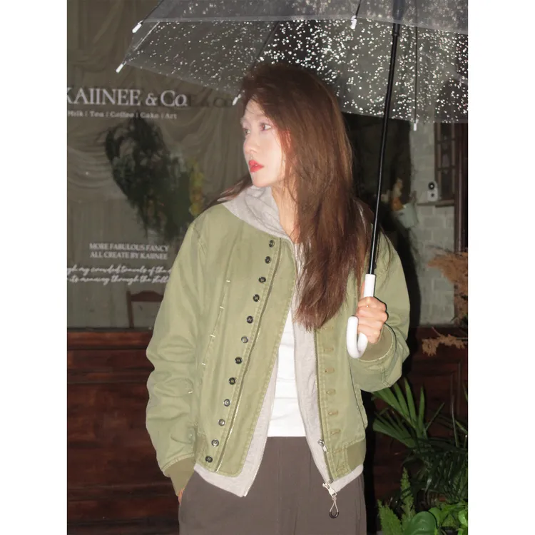 PH 《收藏家》中古款做旧重工洗水驼绒棉衣时尚棒球服外套 PH6073